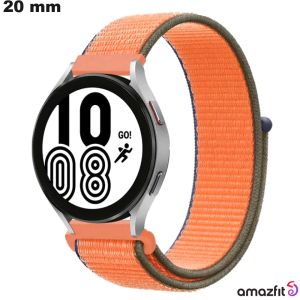 Sale of Orange Fabric Bracelet for 20mm Amazfit Smartwatch