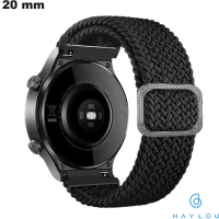 Black Fabric Bracelet for Haylou 20 mm Smartwatch / Shipping Fee €3.99