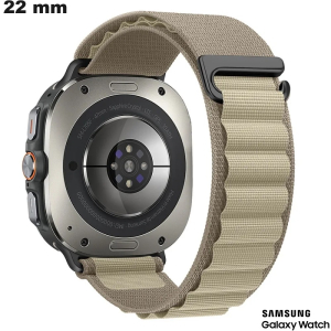 Cheap 22 mm Green Fabric Flexible Samsung Watch Bracelet