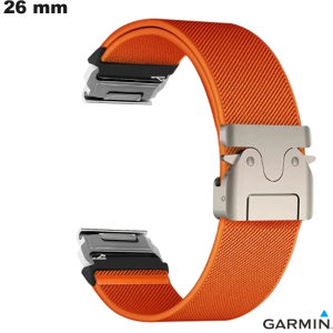 Koop Garmin QuickFit 26mm Nylon Armband Oranje smartwatch