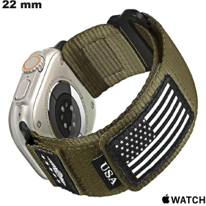 Bracelet sport extrême 22mm Vert montre Apple Watch pas cher