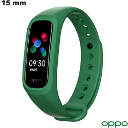 Pulsera de reloj Verde 15 mm Oppo Caucho (Correa, ...))