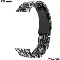 Black 20 mm Polar Resin Watch Bracelet | Free Shipping