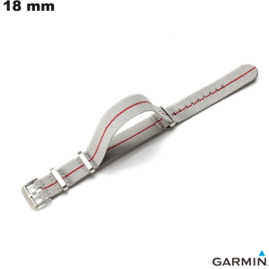 Bracciale in nylon grigio da 18 mm per orologio intelligente Garmin di alta qualità