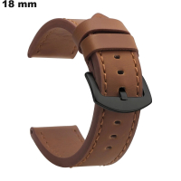 Verkoop Brown Kunstleder Horloge Band 18mm Vervangend