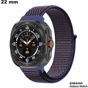 Buy Blue Nylon Watch Band 22 mm for Samsung Smartwatch