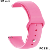 Armband Roze Silicone Fossil horloge 22mm : Eenvoudige Montage
