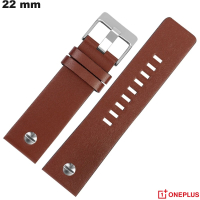Bracelete Marrom para relógio OnePlus 22 mm Couro verdadeiro barato