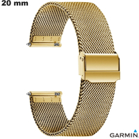 Pulseira de Aço Inoxidável de 20mm Dourada para relógio Garmin barata