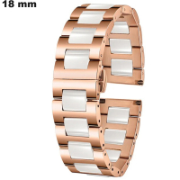 Bracelete de relógio Dourado rose 18mm Cerâmica - Envio Rápido