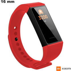 Bracelet 16mm Rouge Caoutchouc smartwatch Xiaomi
