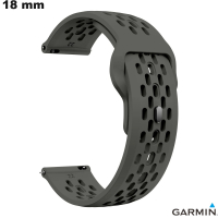 Braccialetto per smartwatch in silicone grigio Garmin 18 mm di qualità