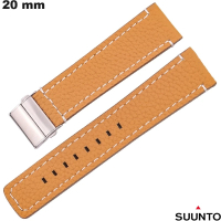 Bracelet montre connectée 20 mm Cuir véritable Suunto de qualité