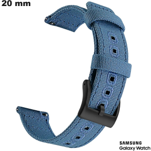 Armband Textil Samsung Uhr 20 mm vintage Blau von hoher Qualität