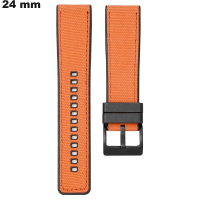 Armband Orange 24 mm Gummi für günstige Sportuhr