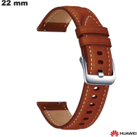 Bracelet Marron 22mm Huawei pour montre Cuir véritable pas cher