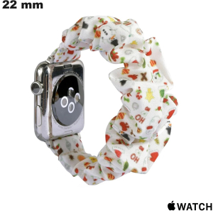 Comprar Pulseira de Relógio de Natal Apple Watch Branca Tecido 22mm Comprar Pulseira de Relógio de Natal Apple Watch Branca Tecido 22mm