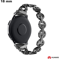 Armband aus rostfreiem Stahl 18mm Schwarz für Huawei Smartwatch kaufen