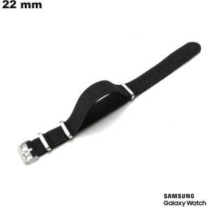 Bracelete de smartwatch Samsung Tecido Preto 22mm # Envio em 24h