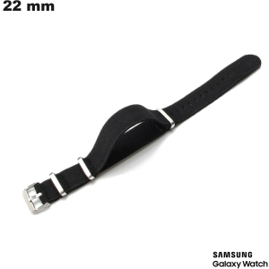 Smartwatch-Armband Samsung Stoff Schwarz 22mm # Versand in 24h