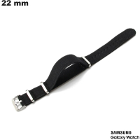 Smartwatch-Armband Samsung Stoff Schwarz 22mm # Versand in 24h