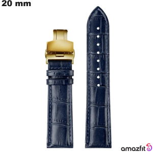 Amazfit Genuine Leather 20mm Blue Smartwatch Bracelet Quality