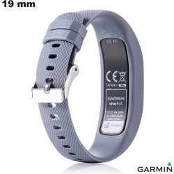 Bracelet 19mm montre Silicone Garmin Gris (Vivofit 4)