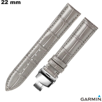 Bracciale orologio connesso in vera pelle grigio Garmin di qualità