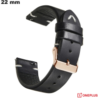 Bracelete Preto 22mm OnePlus de relógio vintage ● Frete Grátis