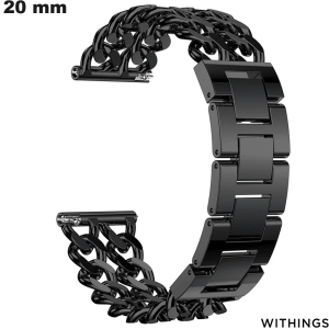 Armband 20 mm Uhr Schwarz Withings Edelstahl günstig Armband 20 mm Uhr Schwarz Withings Edelstahl günstig