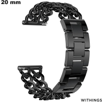 Armband 20 mm Uhr Schwarz Withings Edelstahl günstig