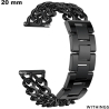 Armband 20 mm Uhr Schwarz Withings Edelstahl günstig