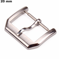 Silver Plated Stainless Steel 20 mm Bracelet Buckle