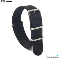 Bracelete Nato smartwatch 20 mm Garmin u Noir Tecido de qualidade