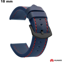 Vente Bracelet Huawei montre Cuir Synthétique 18 mm Bleu