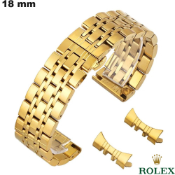 Bracelet Acier inoxydable 18 mm Jubilee Doré Rolex