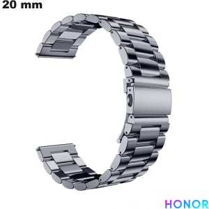 Bracelet Gris 20mm smartwatch Honor Acier inoxydable de qualité