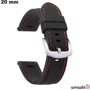 Venta Pulsera 20 mm Silicona Amazfit Negra reloj inteligente Venta Pulsera 20 mm Silicona Amazfit Negra reloj inteligente
