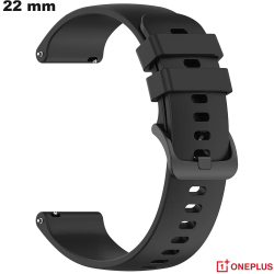 Bracelet Silicone montre connectée OnePlus Noir 22 mm