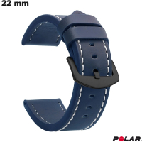 Bracciale 22mm orologio connesso Blu Polare Finta pelle di qualità