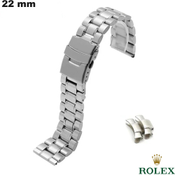 Bracelet 22 mm Oyster Rolex de montre Argenté
