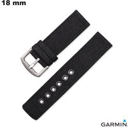 Bracelet Noir Nylon Garmin pour montre 18mm
