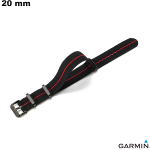 Bracelete de relógio inteligente Preto 20 mm Garmin Tecido barato