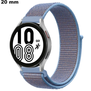 Bracelet montre 20 mm Nylon Bleu