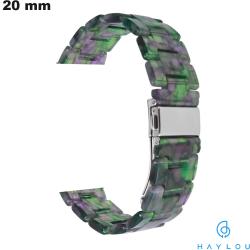 Green Resin Bracelet 20 mm for Haylou Watch
