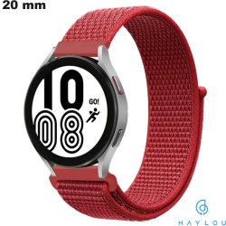 Pulsera Roja Haylou reloj inteligente Tejido 20mm
