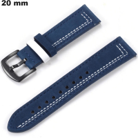 Armband 20mm Blau Echtes Leder für Uhren - Kostenloser Versand