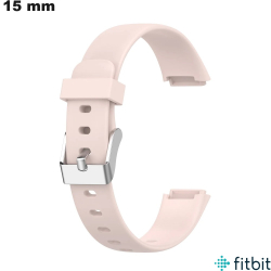 Bracelet 15 mm montre connectée Caoutchouc Rose FitBit