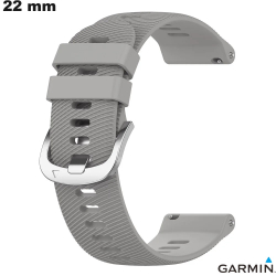 Armband Garmin Gummiband 22 mm Grau
