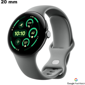 Bracciale orologio Google Pixel in gomma grigia da 20 mm di qualità